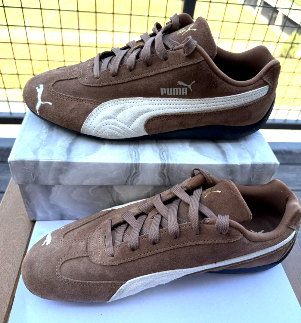 NWOT Puma Speed cat OG Women's brown suede leather Shoes sneakers low top-10